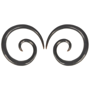 Ohrringe aus Horn, Spirale, 35mm