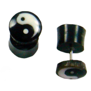 Ohrringe aus Horn Ying Yang