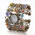 Damen Armreif gold mit Uhr und Applikationen