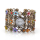 Damen Armreif gold mit Uhr und Applikationen