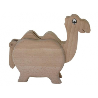 Spardose Kamel aus Holz